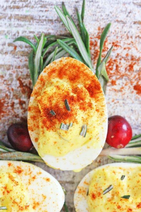 Easy deviled eggs with Great Day Farms Hard Boiled Eggs