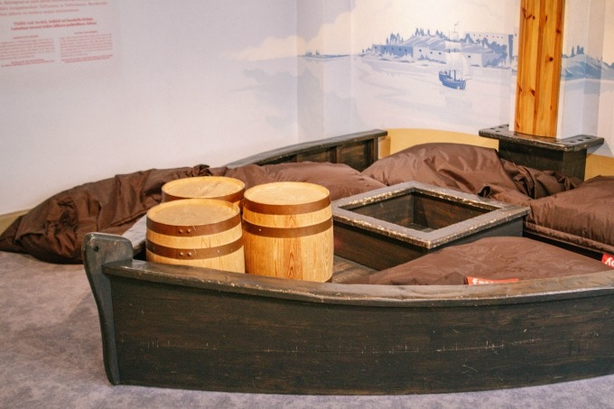 Wooden boat at the Helsinki City Museum