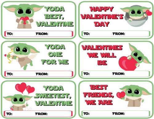 Baby Yoda Valentines - Various