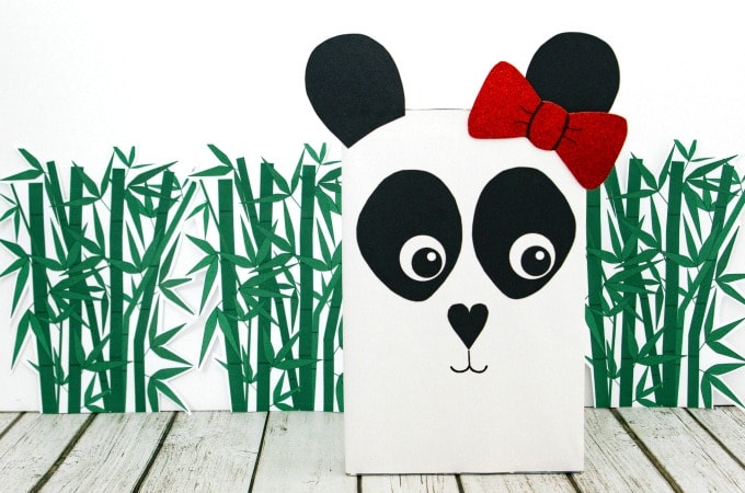 Panda Valentine Box craft for cards