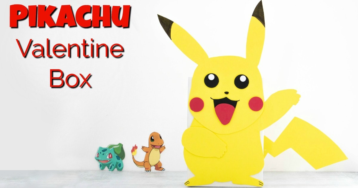 Pikachu Valentine Box with Free Printable Template Fun Money Mom
