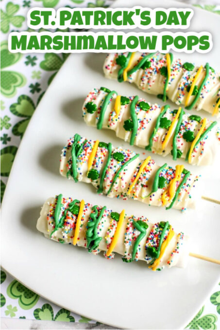 St. Patrick's Day Marshmallow Pops pin 1
