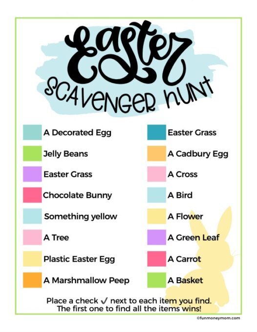 Easter Scavenger Hunt (free printable) - Fun Money Mom