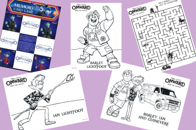 Onward coloring pages and activities