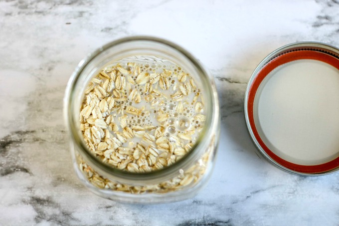 Rolled oats with milk