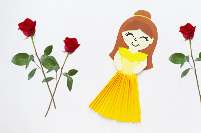 Princess Belle Paper Doll Craft