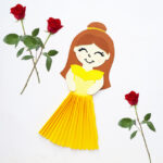 Belle Paper Doll with roses