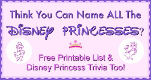 Disney Princess List