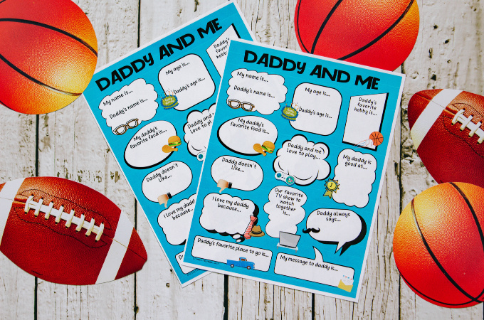 Father’s Day Questionnaire (free printable)