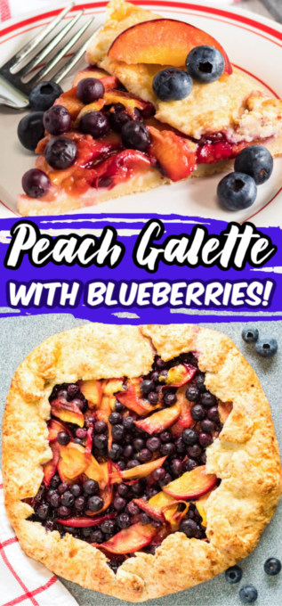 Blueberry peach galette