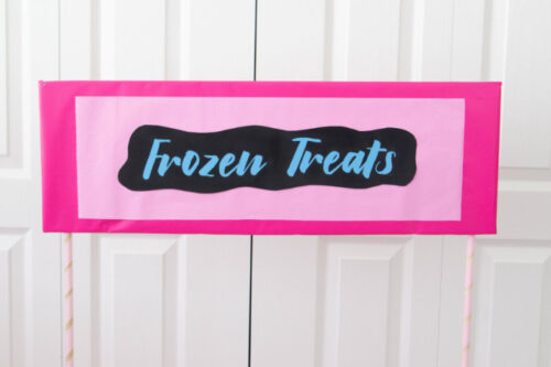 Frozen treat sign for treat stand