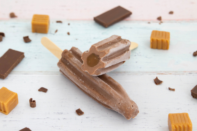 Chocolate Caramel Sundae Bomb Pop Middle frozen treat