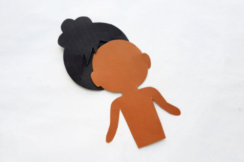 Hair for Tiana paper doll craft