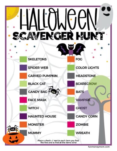 Halloween Scavenger Hunt & More | Fun Money Mom