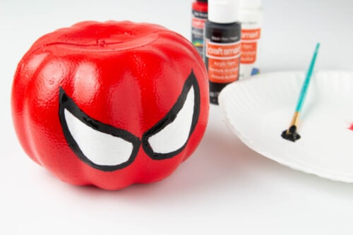 Eyes for the Spiderman pumpkin