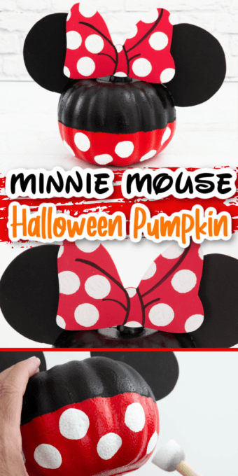 Minnie Mouse pumpkin with tutorial pictures