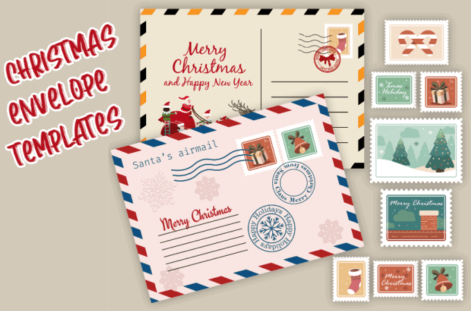Christmas Envelope Templates (Free Printables)
