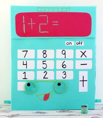 Valentine's Day box shaped like a calculator