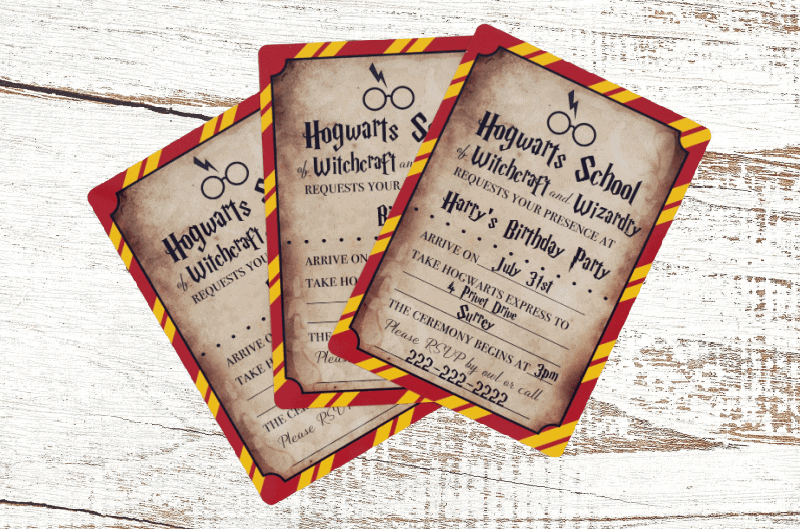 Make your own Harry Potter Birthday Invitations  Free Printables included!  - Super Busy Mum - Northern Irish Blogger