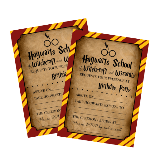 Harry Potter Invitations (free printables) | Fun Money Mom