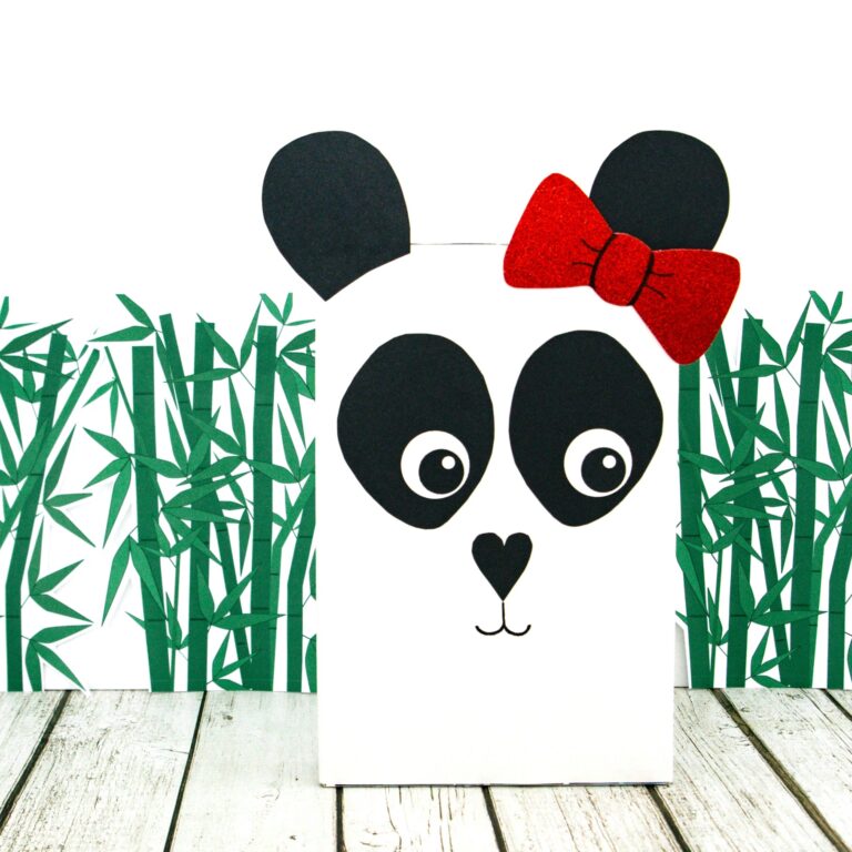 Panda Valentine Box (with printable template)