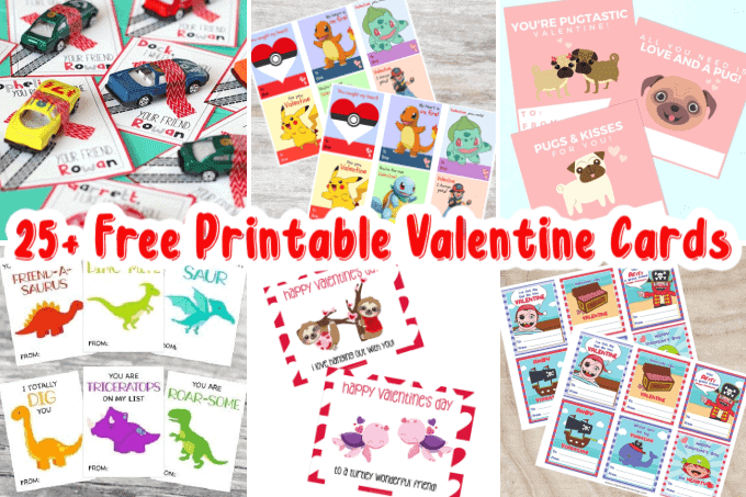 25+ Free Printable Valentine Cards For Kids