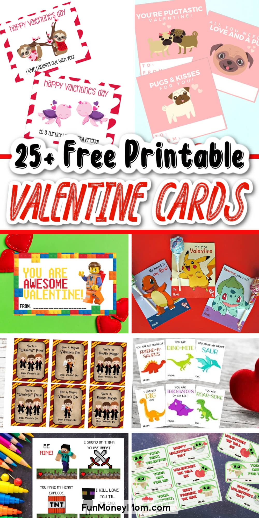 25+ Free Printable Valentine Cards For Kids | Fun Money Mom