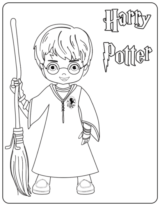 1- Harry Potter Coloring Page