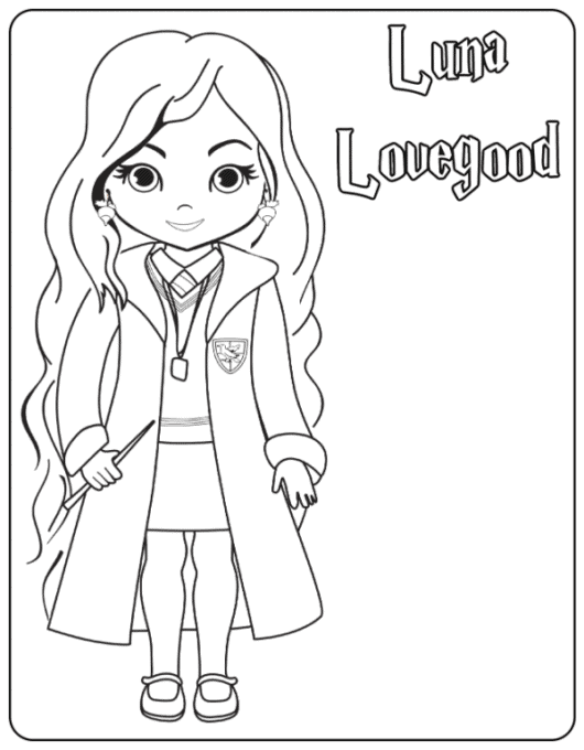 Luna Lovegood coloring page