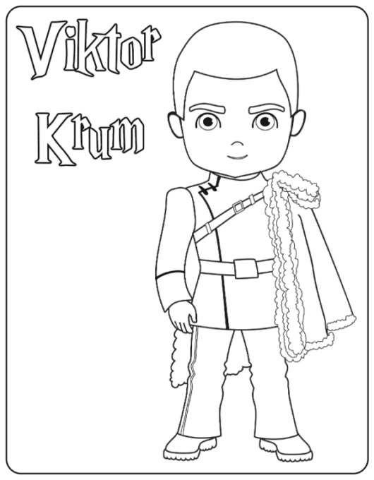 Viktor Krum coloring page