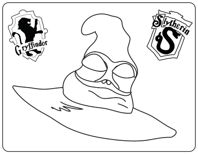 Sorting Hat coloring page