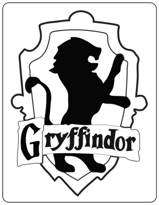 Griffindor Crest coloring page