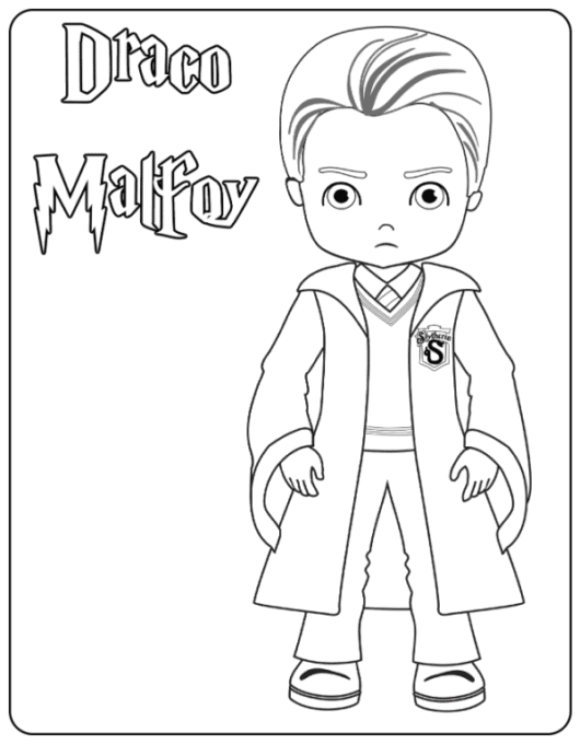 Draco Malfoy coloring page