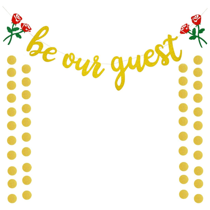 Be Our Guest Birthday banner