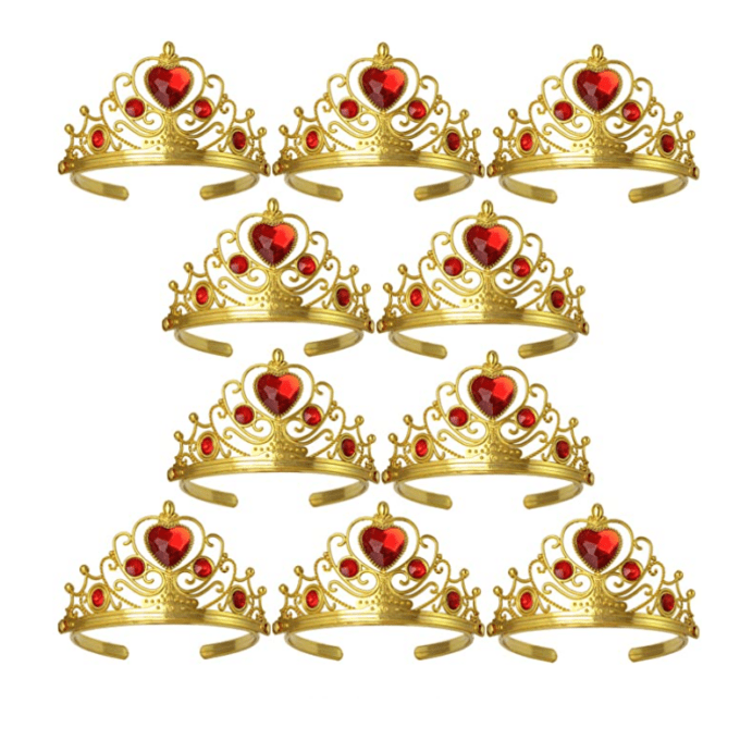 Red and gold tiaras