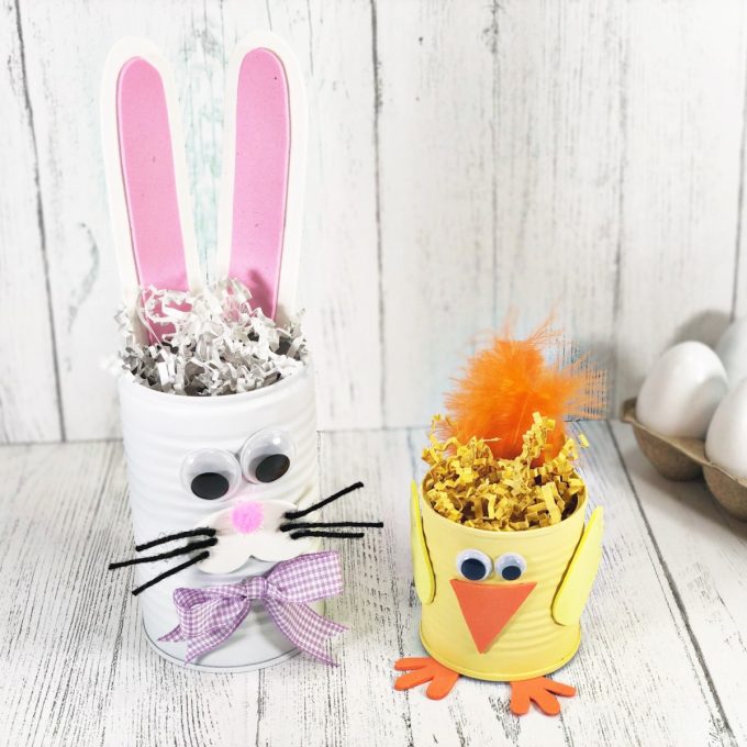 Tin Can Easter Crafts: Make An Adorable Bunny And Chick For Easter