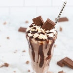 Homemade chocolate milkshake