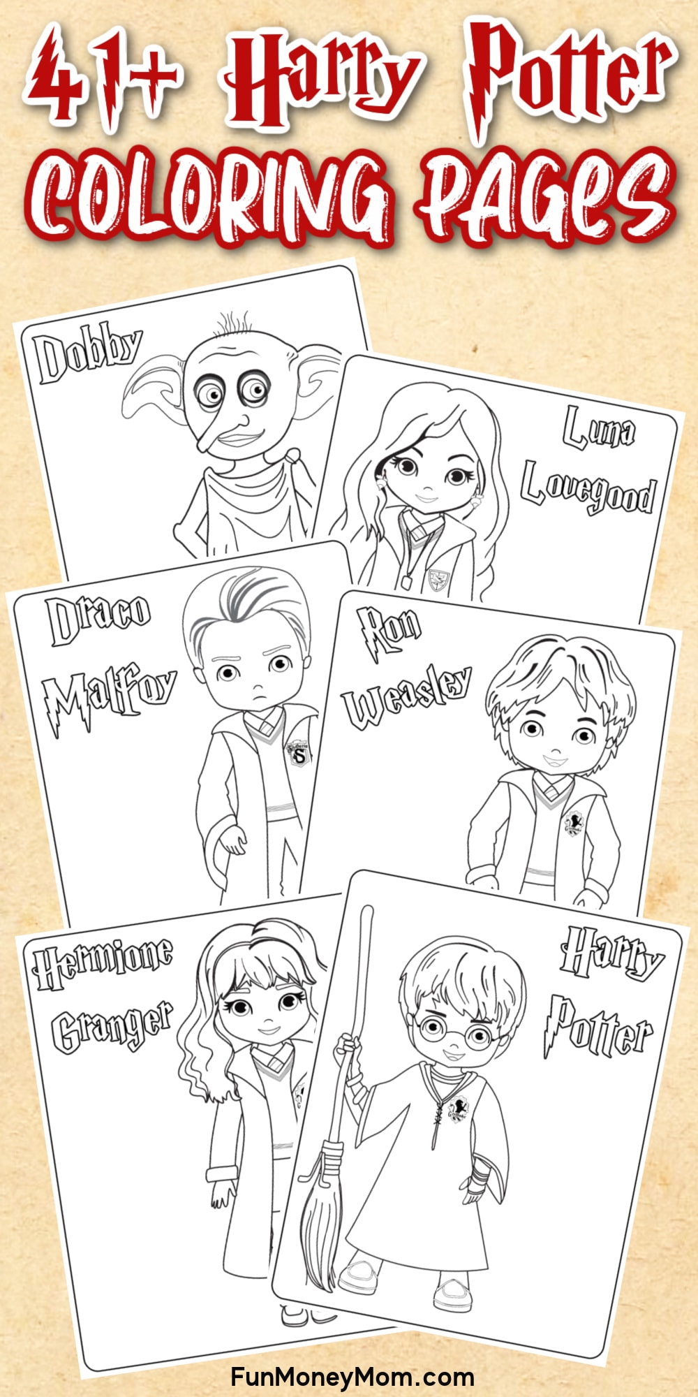 Harry Potter Printable Coloring Pages Pin 1