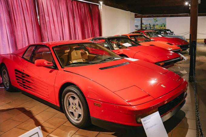 Ferrari exhibit at the Sarasota Classic Car Museum