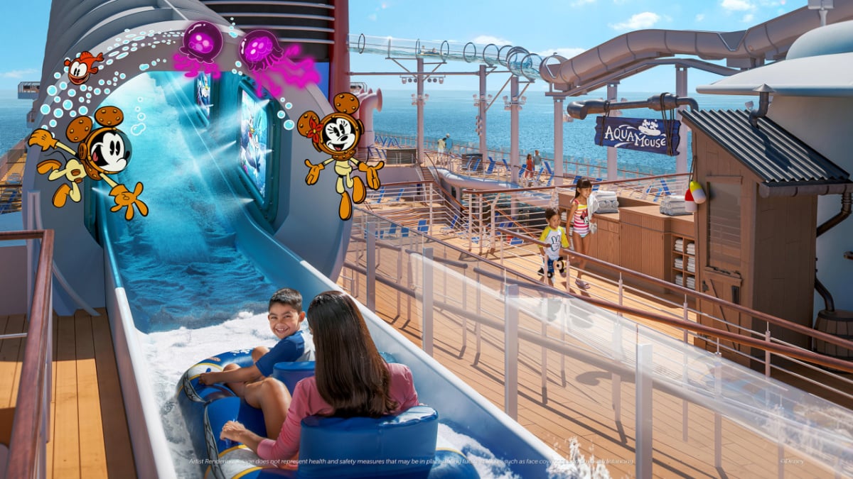 The Aquamouse on the Disney Wish cruise ship