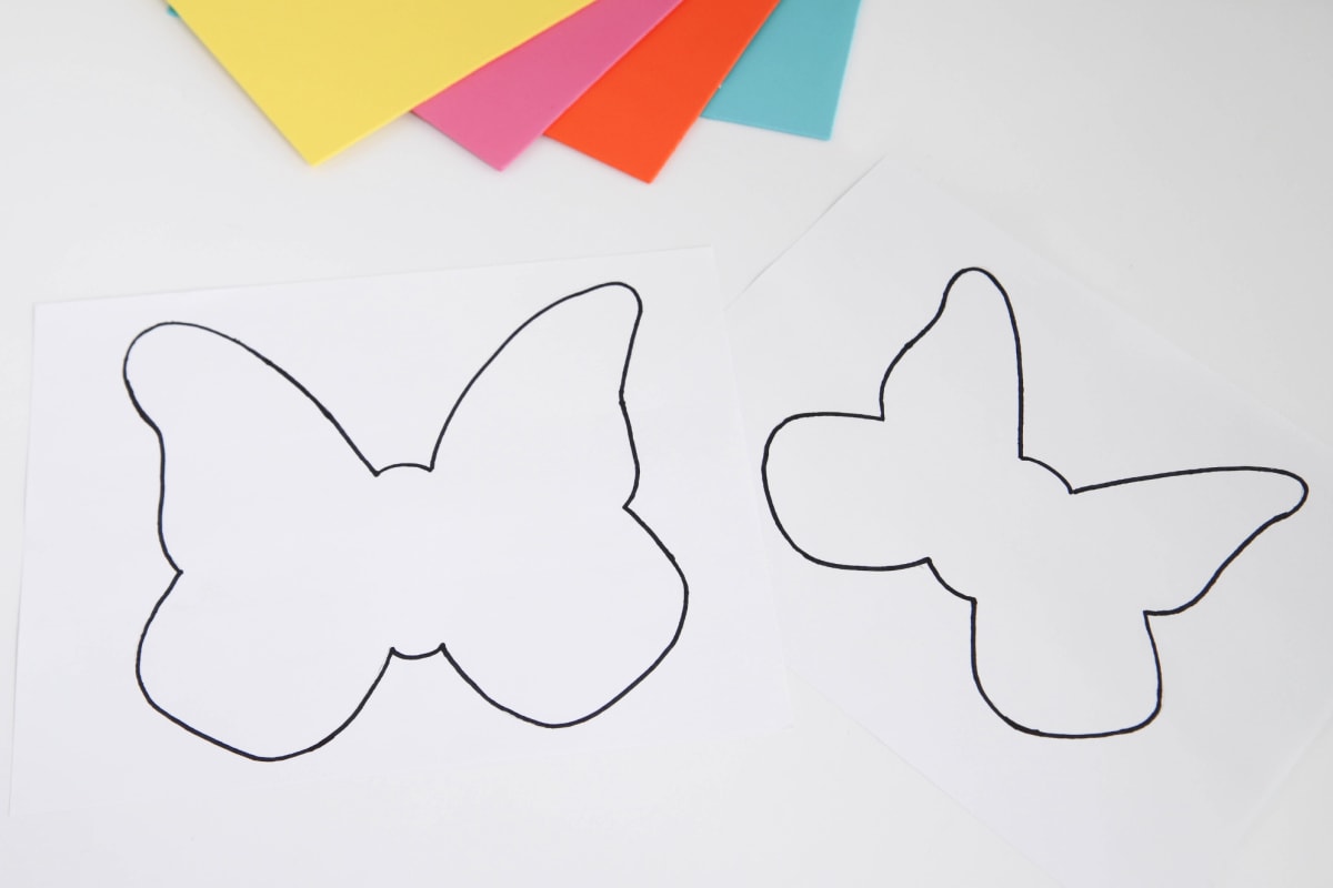 Templates for butterfly toilet paper roll craft