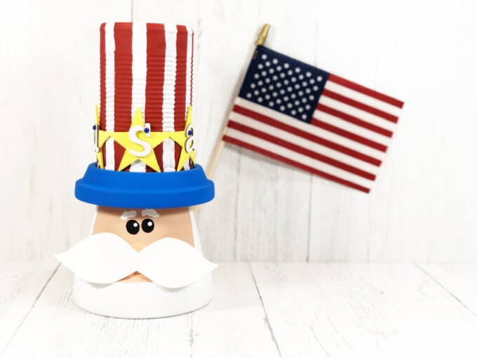 Uncle Sam Clay Pot Craft for July 4th