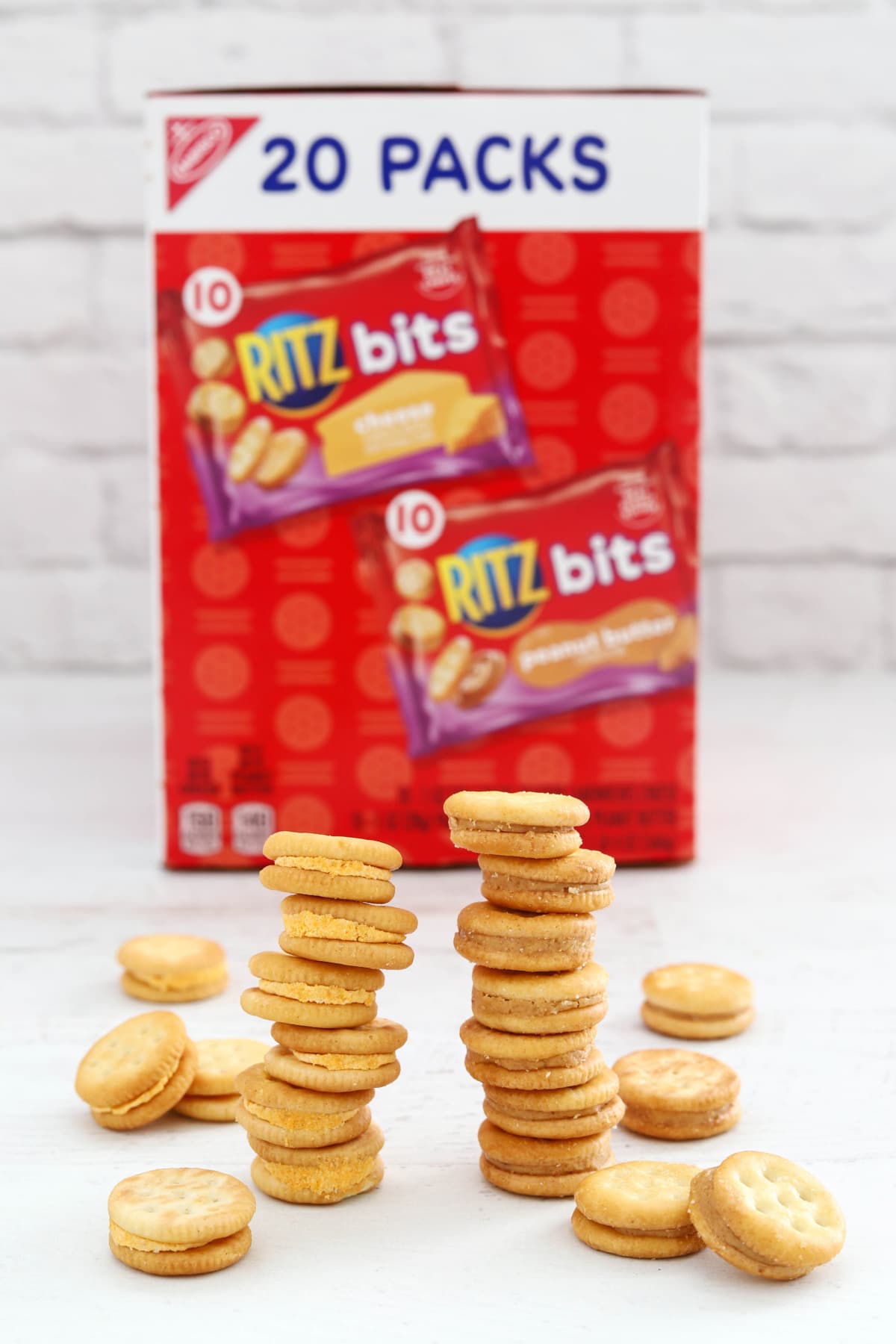 Ritz Bits Crackers in stacks