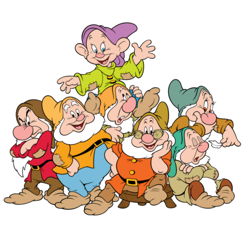 The seven dwarfs from Snow White