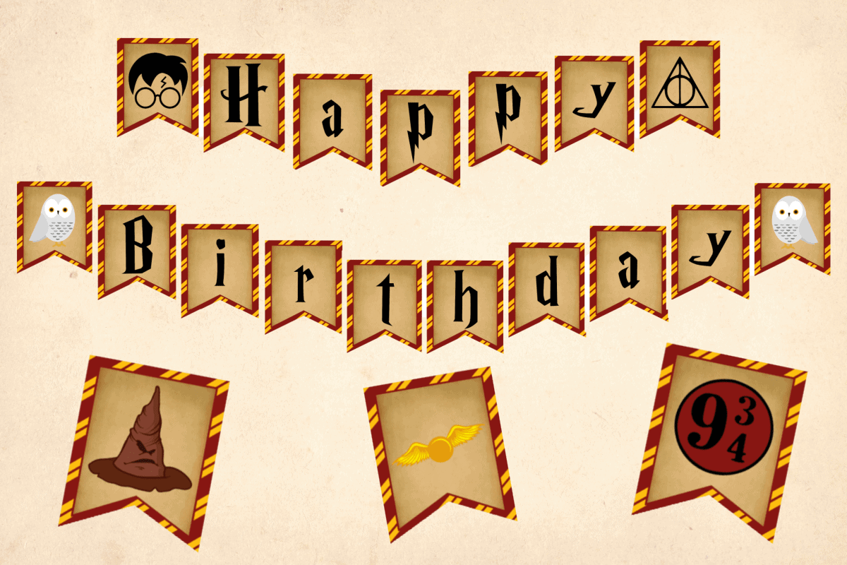Harry Potter Banner (Free Printable Party Decor)
