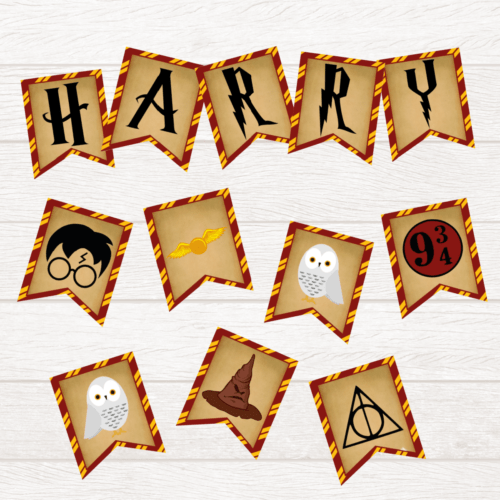 Harry Potter Banner (Free Printable Party Decor) | Fun Money Mom