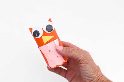 Toilet paper owl craft