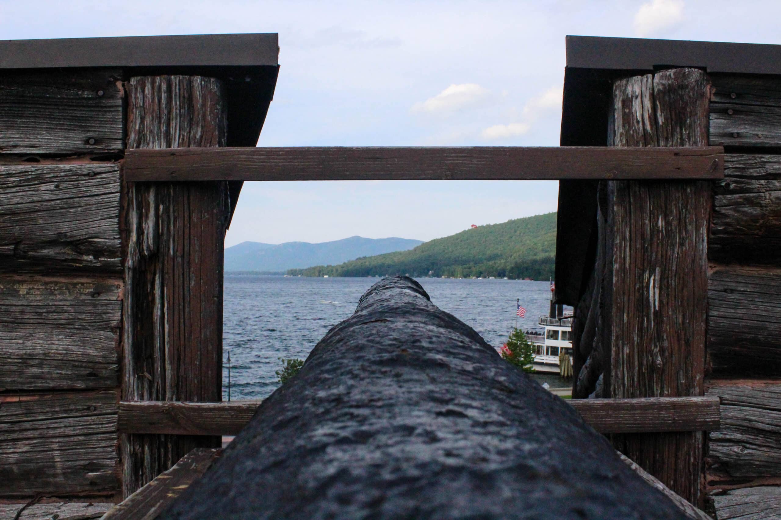 Cannon overlooking Lake George