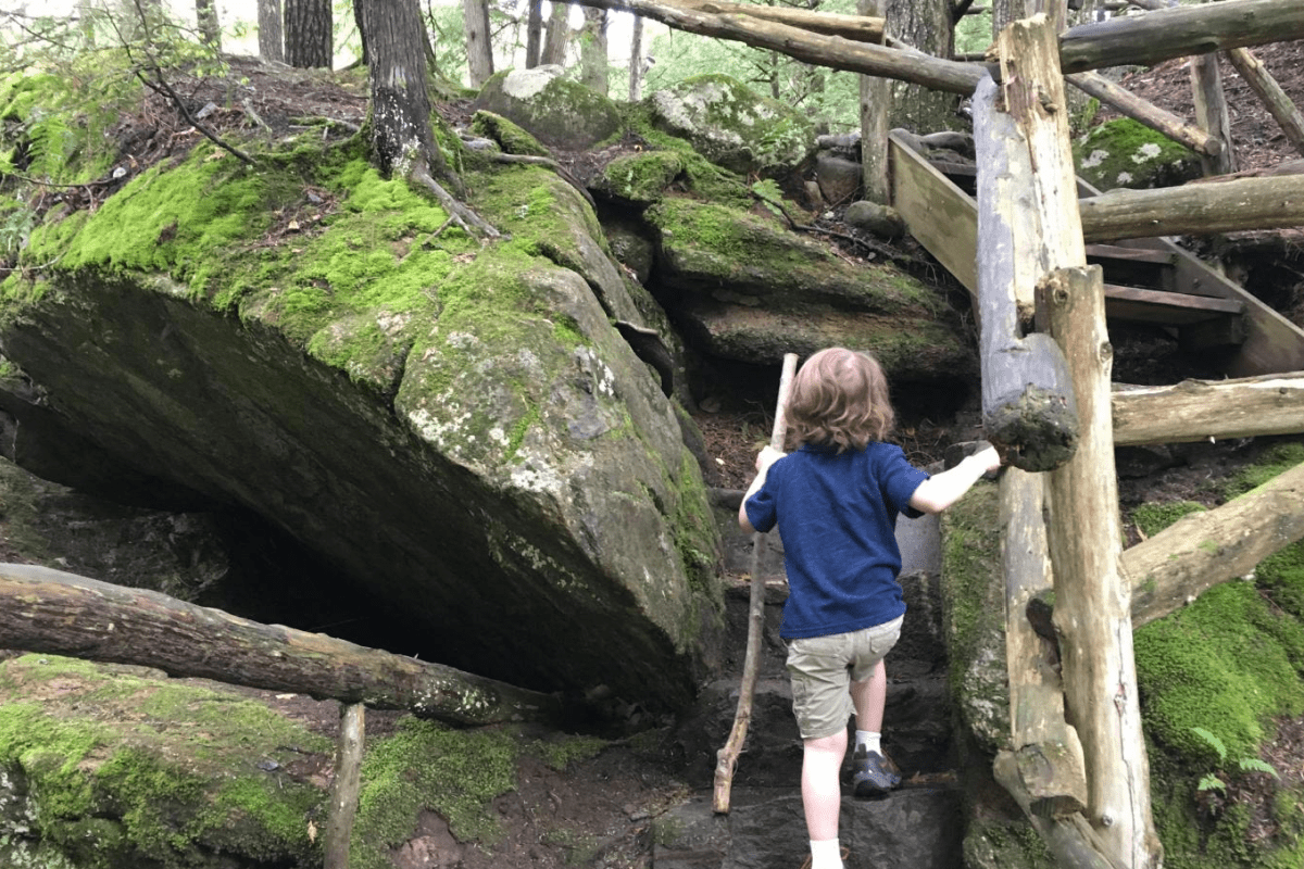 Child On Self Guided Trail 