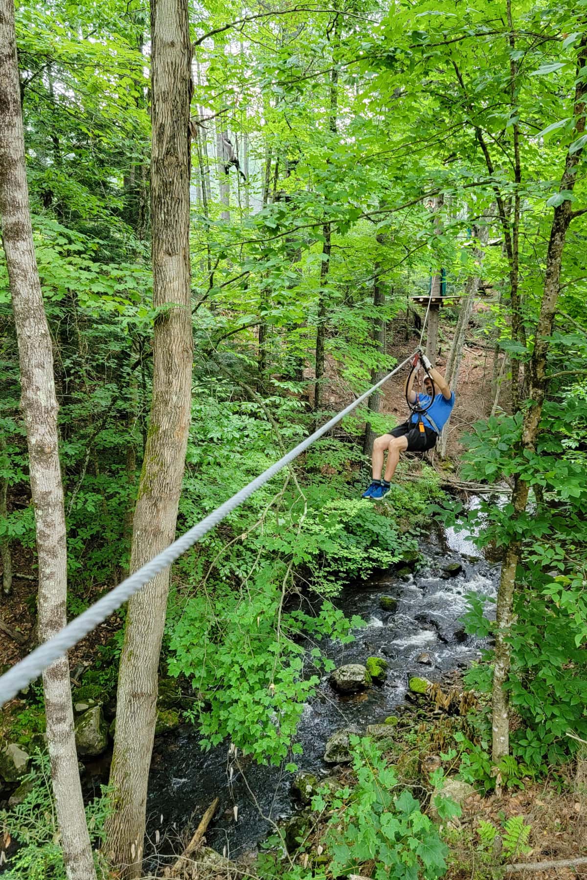 Ziplining at Adirondack Extreme